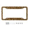 Car Plate Frame Metal Aluminum, Leopard Print Personalized License Plate Cover One Piece Car Label Entrainment