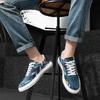 Men Durable Sole Breathable Comfortable Footbed Flat Vibrant Canvas Shoes Casual -Wide Width Summer Shoes Men Lace-up Gift Ready