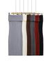 Mature Retro Fold-over Waist Knit Midi Skirt for Women - Slimming Hip-hugging Grey Skirt for Autumn/Winter