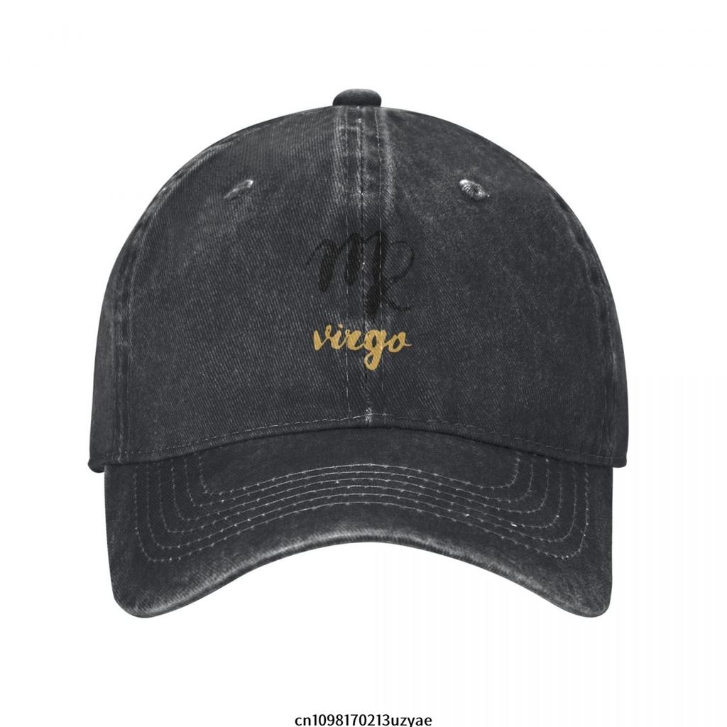 Zodiac Sign Virgo Fashion Unisex Cotton Baseball Cap Classic Adult Adjustable Denim Hat