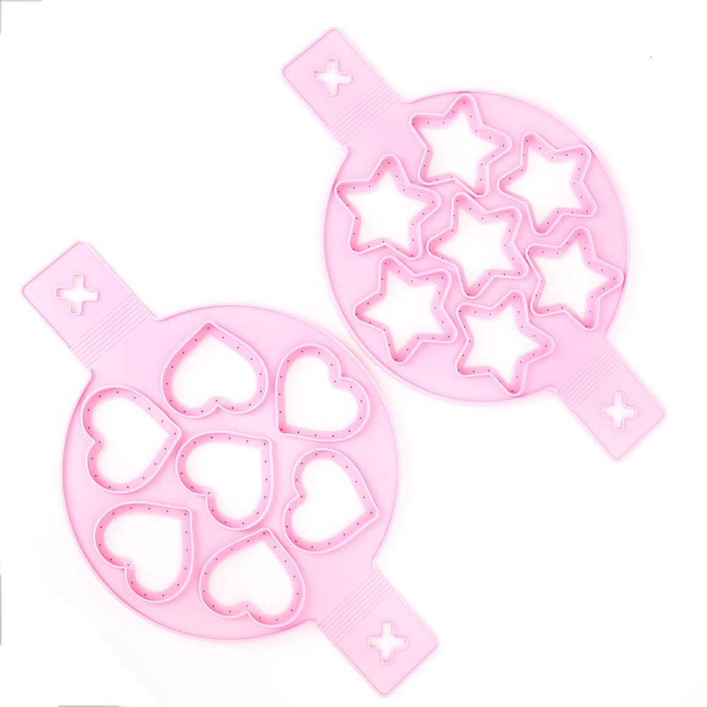 2Pcs Silicone Egg Ring Pancake Maker Non Stick Egg Cooker Pan Flip Mold DIY Kitchen Accessories