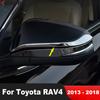 For Toyota RAV4 RAV 4 2013 2014 2015 2016 2017 2018 Chrome Car Side Door Rearview Mirror Cover Trim Molding Strip Accessories