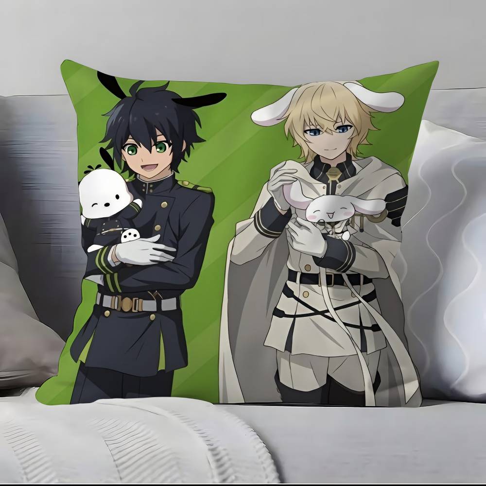 S-S-Seraph Of The E-End Anime Pillow Case Pillowcase Soft Skin Friendly & Comfortable With A Hidden Zipper