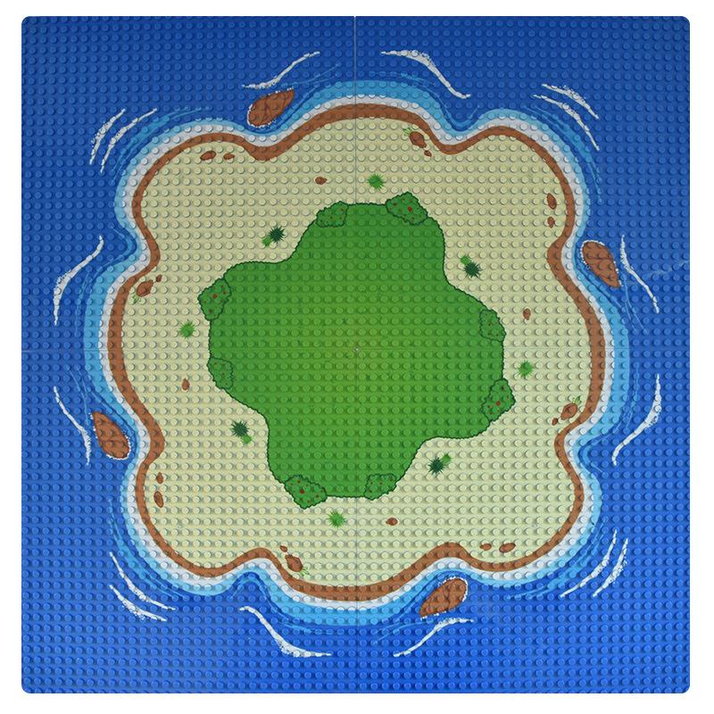 Non-Toxic 1Pc 32*32Dots Baseplate Beach Island Base Plate Building Blocks Compatible Brands Bricks Plate Christmas Gift Toys For Children