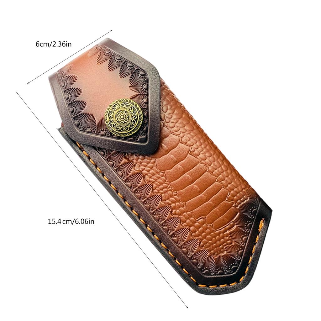 Pohodlný kožený kontejner Skládací pouzdra na nože Úložná taška Praktické nože Kožené pouzdro Pochvy pro venkovní použití