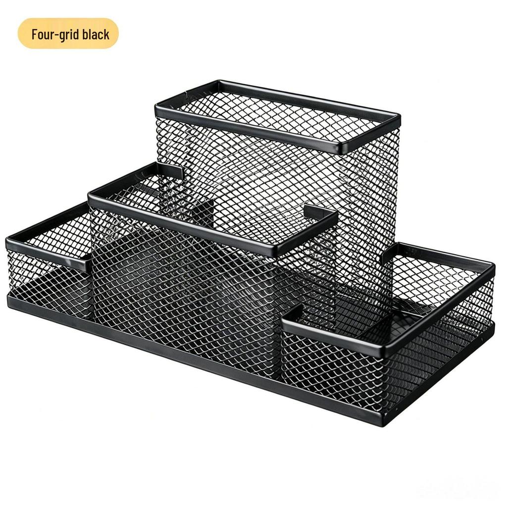 Multifunctional Metal Pen Holder – Stylish Iron Art Stationery Storage with High-End Appeal for Desk Organization