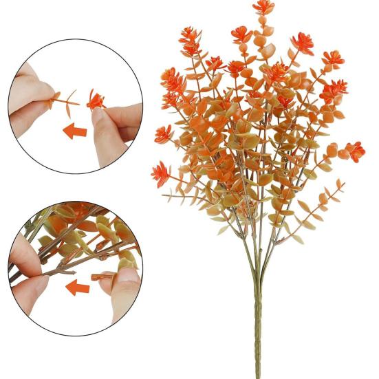 Autumn Artificial Flowers Outdoor Fake Plants UV Resistant Faux Flower In Bulk for Hanging Planters Porch Garden Vase Window Box