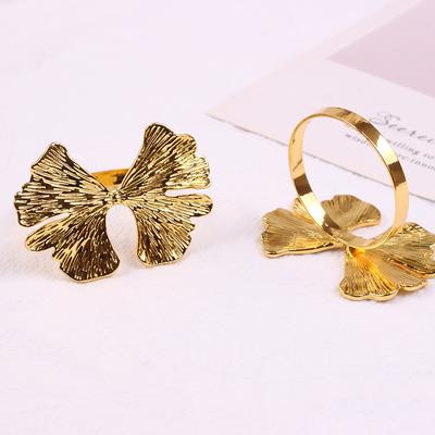 Ginkgo Leaf Napkin Ring, New Napkin Clasp, Metal Napkin Ring, Wedding Restaurant, Meal Clasp, Wedding Decoration, Party Supplies