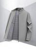 Men's Business Casual Zipper Jacket - Solid Color, Simple Cadre Style for Spring/Autumn