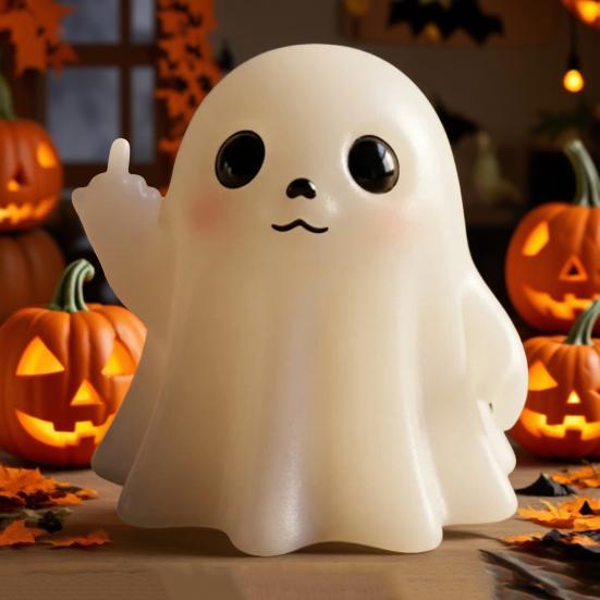 Zlobivý duch dekorace Halloweenská figurka ducha Pryskyřičné řemesla s dráždivými pózami Strašidelně roztomilé stolní ozdoby pro večírky