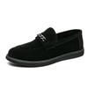 Scarpe da Uomo in Pelle Scamosciata Moda Hot Selling Europa America Suola Morbida Suola Massaggiante Comoda Mocassini, Scarpe Piatte da Uomo per Affari