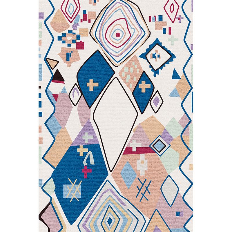 

Ethnic Style Rugs for Bedroom Morocco Living Room Decoration Large Area Carpet Soft Fluffy Floor Mat Colorful Plush Bedside Rug 80*120cm
