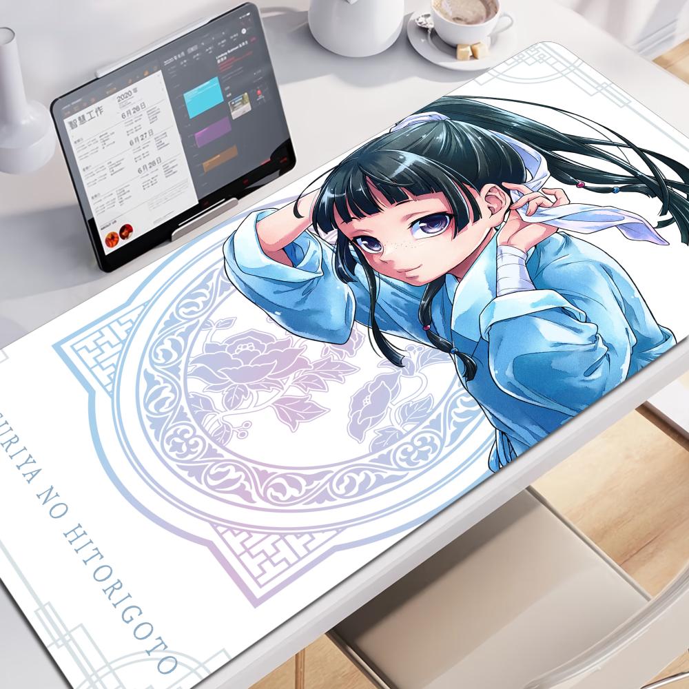 Apothecary Diaries Anime Gamer Computer HD Mauspads XXL Mauspads Natürlicher Gummi Rutschfeste Teppiche XXL Tischmatten Schreibtischzubehör
