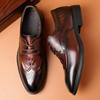 Men Dress Shoes Elevator Shoes lace up oxfords brogue Platform Business Casual Man Shoe Moccasins business wedding shoes men