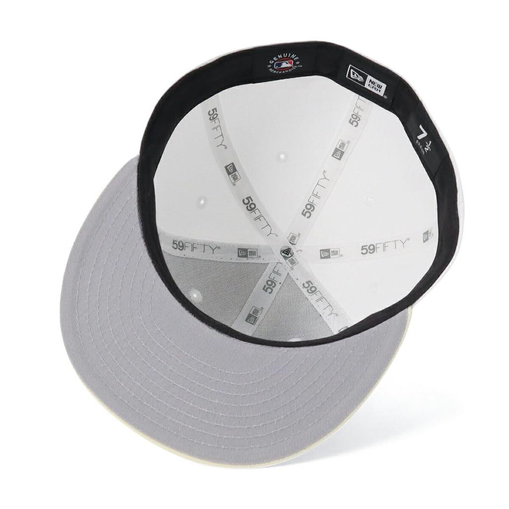 New Era 59FIFTY MLB NY White Size 7 SOUTACHE WHI NER36C6811 Two-Tone Cap, 3/8, 5950, NEYYAN, CHR, 14388850,