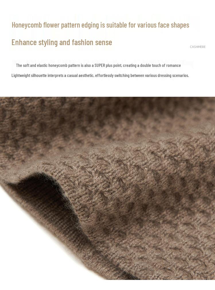 Kangsai Ni Women's 100% Pure Cashmere Knitted Hat - Fashionable & Warm for Autumn/Winter