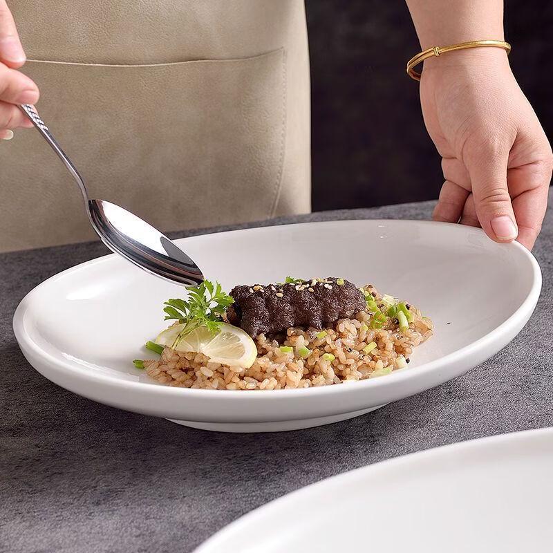 White Ceramic Ingot Deep Plate