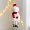 Weihnachtsdekoration Plüsch Engel Mädchen Puppe Anhänger Weihnachtsbaum Hängende Ornamente Plüsch Weihnachtsmann Schneemann Engel Anhänger Dekor Geschenk Spielzeug