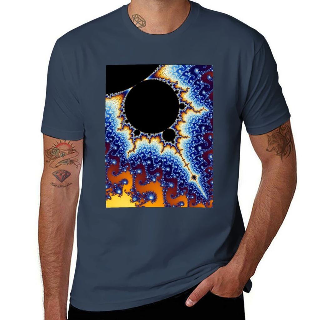 Mandelbrot set TShirt Basic Solid Color Casual Tee Shirt