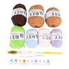 Beginner Crochet Kit 4pcs Succulents Innovative DIY Hand Crafted Succulents Crochet Starter Kit for Beginners