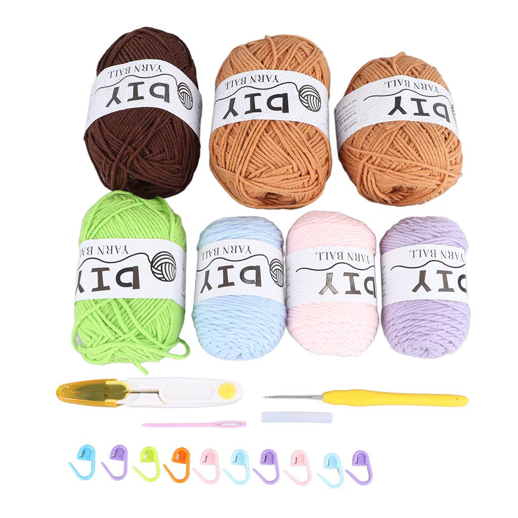 Beginner Crochet Kit 4pcs Succulents Innovative DIY Hand Crafted Succulents Crochet Starter Kit for Beginners