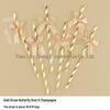 Disposable Paper Straw Bow for Children's Birthday Cupcake Decoration