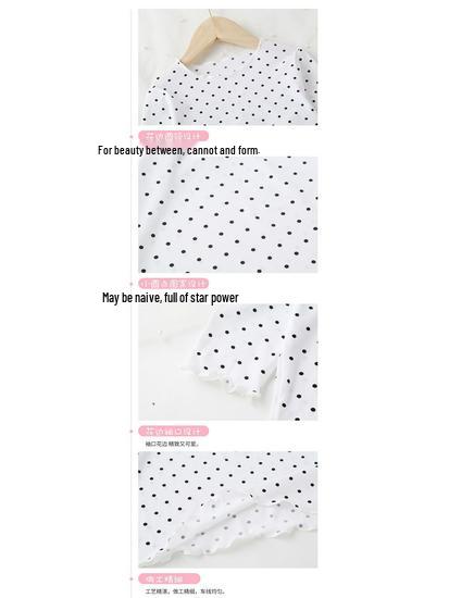 Girls' Polka Dot Summer Pajama Set - Toddler Two-Piece Air Conditioning Home Wear