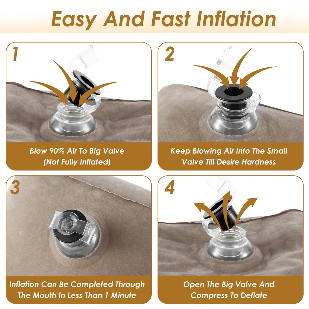 Inflatable Footrest Pillow Portable Travel Foot Pad 3 Layer Height Adjustable Airplane Train Car Bus Kids Bed Foot Rest Pad