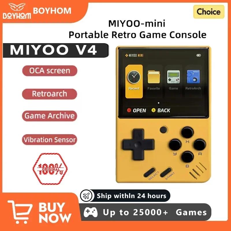 MIYOO MINI V4 Tragbare Retro-Handheld-Spielkonsole 2,8-Zoll-IPS-Bildschirm Videospielkonsolen Linux-System Klassische Gaming-Geschenke für Jungen
