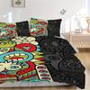 3pcs Psychedelic Patterns 1Cover + 2Pillowcases, PillowInserts NotIncluded, Machine Washable, All - Season Use, Suitable for Bedroom Guest Room99