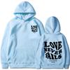 Love Never Fails Print Letter Hoodies Men/Women Sweatshirt Black Autumn Vintage Oversized Harajuku Loose Tops Casual Pullovers