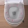 Toilet Seat Cover Soft Stretchable Non-Slip Washable Pad Round Elongated Square Toilet Seat Mat Wrinkle Resistant Toilet Seat Protector
