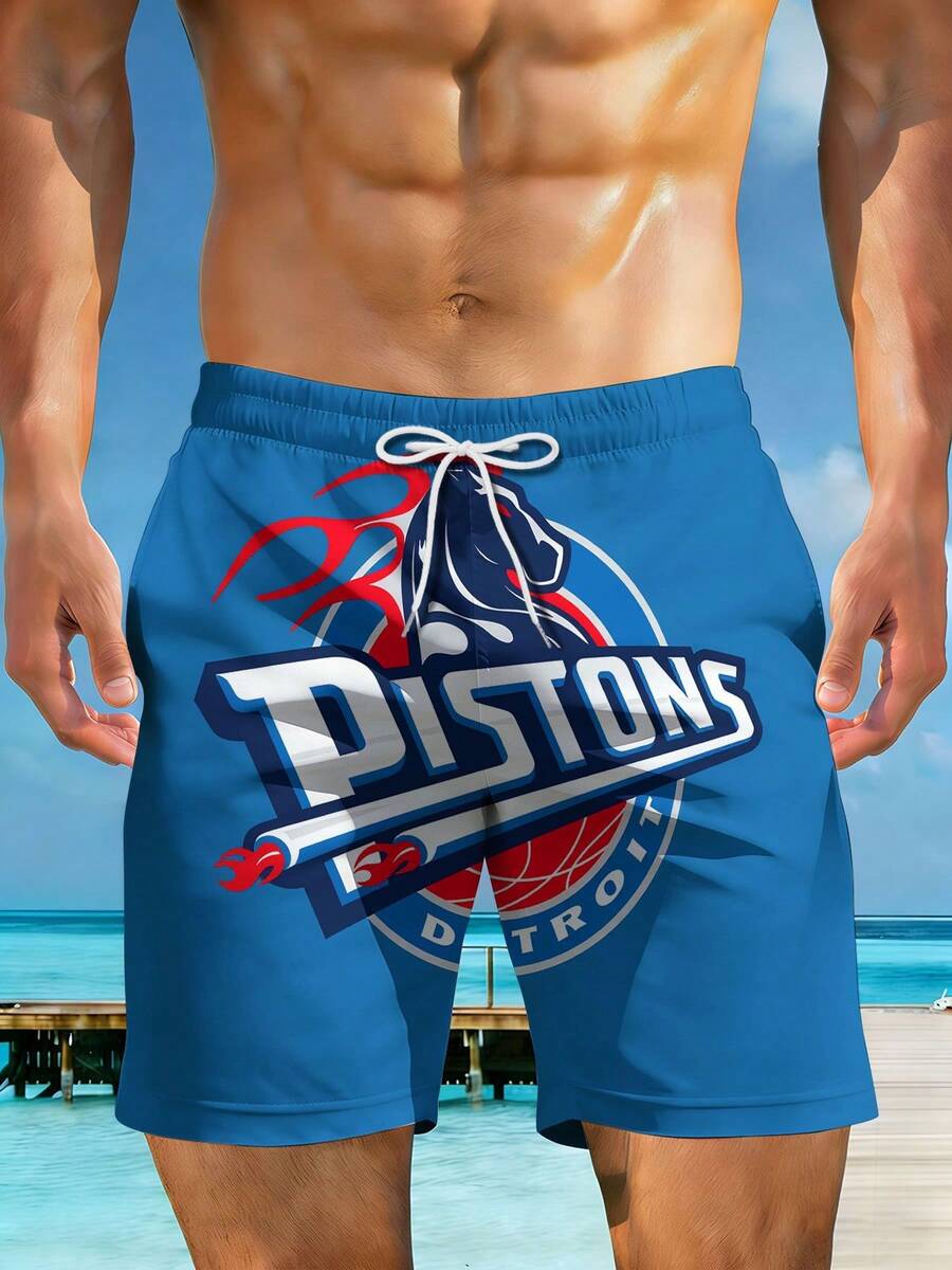 

Fashion Men s Casual Beach Shorts, 3D Printed Men s Sports Outdoor Shorts, Suitable For Summer Outdoor Vacations Logo Blue Background XL