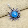 Blue Chalcedony Gemstone 925 Sterling Silver Handmade Jewelry Pendant For Thanksgiving Gift