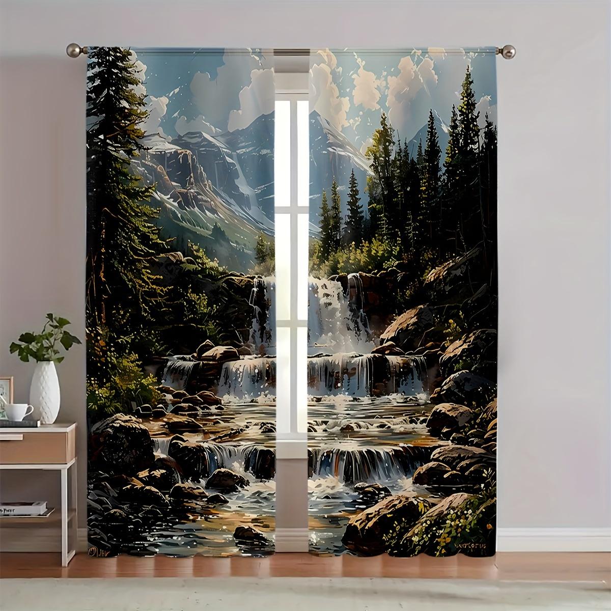 

PanelsLetters Door Curtain Curtains For Bedroom Living Room41.3inch x 90.5inch Curtains Thermal Noise Light Reducing Win 100*130 Grommet Top 1pcs