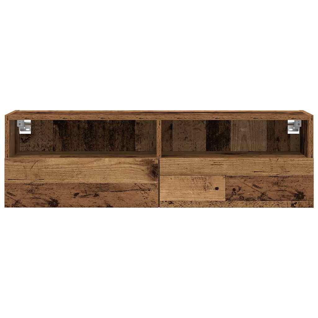 TV Wall Cabinet Reclaimed Wood Look 100 x 30 x 30 cm Engineered Wood