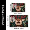 VIAMA Christmas Reindeer Carpet Anti Slip Entrance Carpet Comfortable Winter Bathroom  Entrance Floor Mat Home Decoration