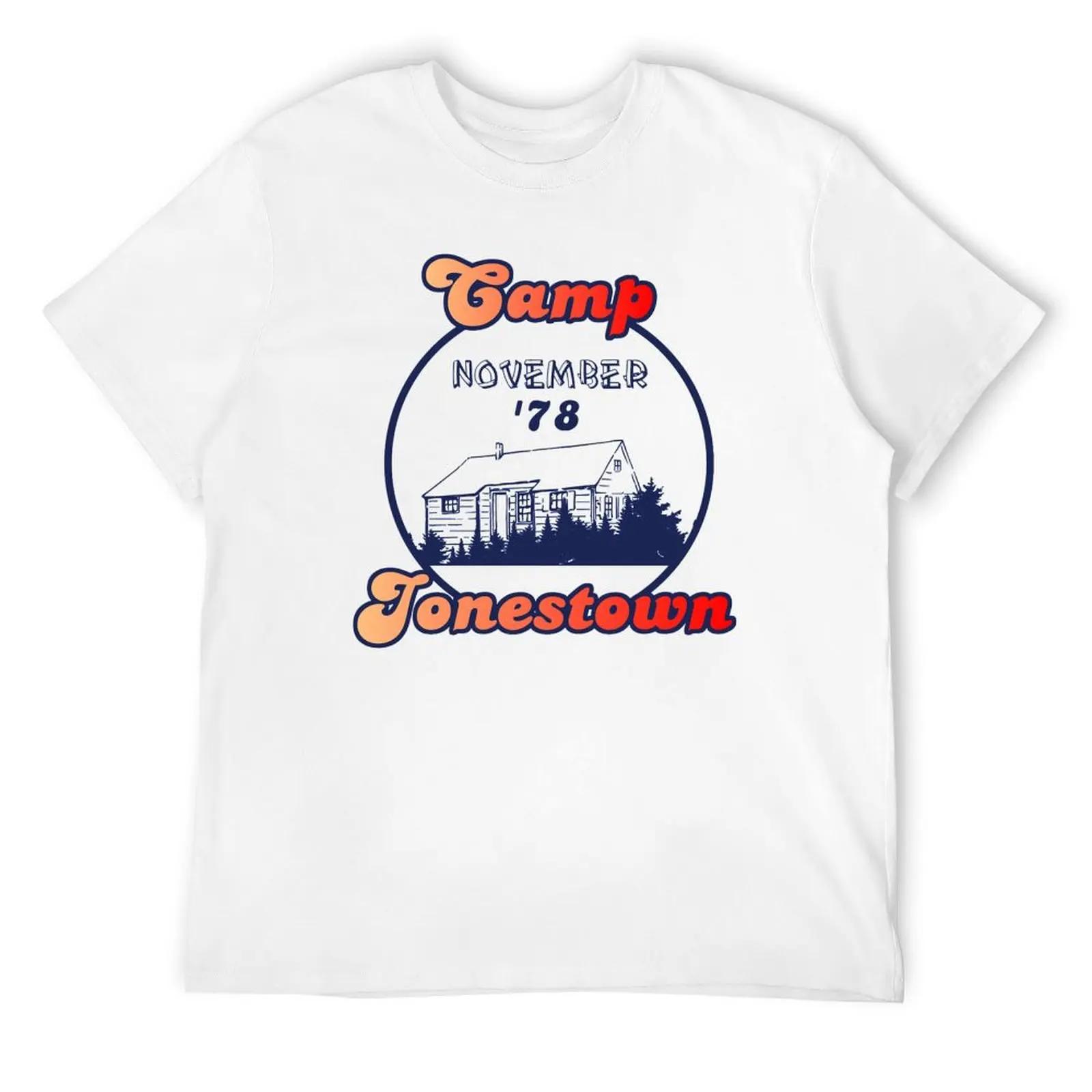 

Футболка Jim Jones Camp Jonestown Cabin Classic, аниме-штуки, винтажная аниме-футболка, футболки с графикой, мужская футболка с графикой L белый