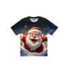 Summer Round Neck 3D Cute Cartoon Christmas Printed T-shirts Fashionable Casual Short Sleeved Children's Boy and Girl Kids Unisex T-shirts
