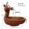 Ru Han Creative Cartoon Animal Rattan Storage Basket