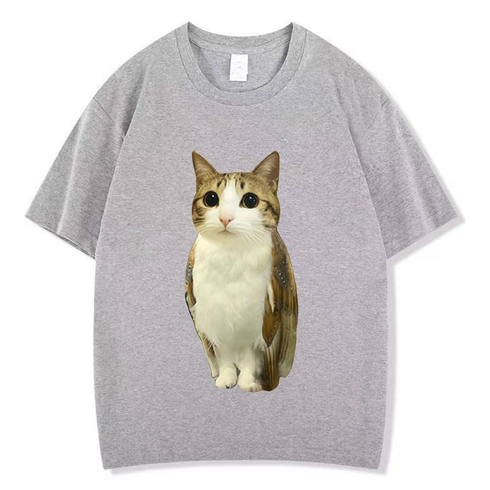 Cat Owl Funny Meowl Meme Brainrot Graphic Tshirts Unisex Unisex Fashion Short Sleeves Tshirt Cotton Oversized T Shirts Streetwear