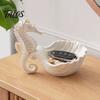 Necklace Bracelet Holder 3D Printed Seahorse Shell Jewelry Tray for Rings Necklaces Bracelets, Ocean Creative Gifts Lovers Style Desktop Organizer,