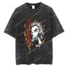 Retro Washed Jujutsu Kaisen Anime Tee Loose Fit Cotton Casual Short Sleeve Unisex Top
