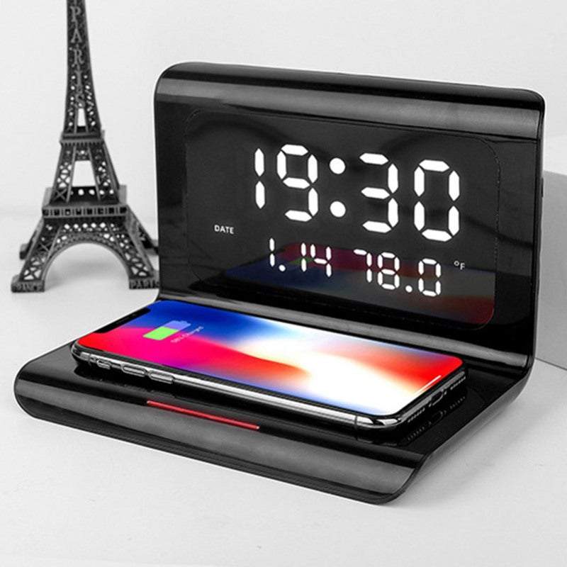 Chargers & Cradles Wireless Phone Chargers Desktop Alarm Clock 3 In 1 For Iphone