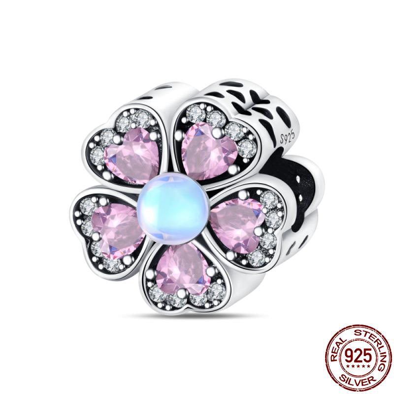 New copper Romantic Classical Collection Lotus Bead Charms Compatible With 3mm Pandora Bracelets Do It Yourself Charm Ideal For Women Jewellery Fash