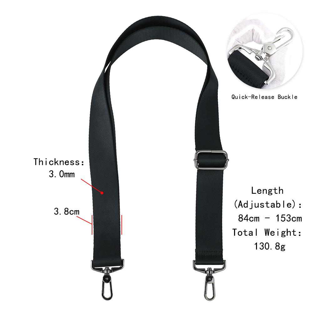 Nylon Shoulder Strap Adjustable Replacement Belt Crossbody Bag Handbag Handle for Women Men Messenger Bags Webbing 3.8cm Width