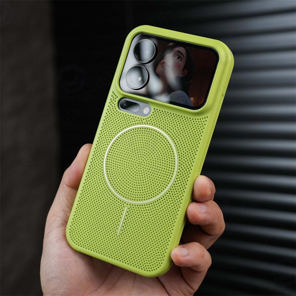 Magnetic For Xiaomi Mi 14 1 17 Pro Max Mi17 17p Case New Candy Simple Fine Hole Heat Dissipation Anti-drop PC Cover For