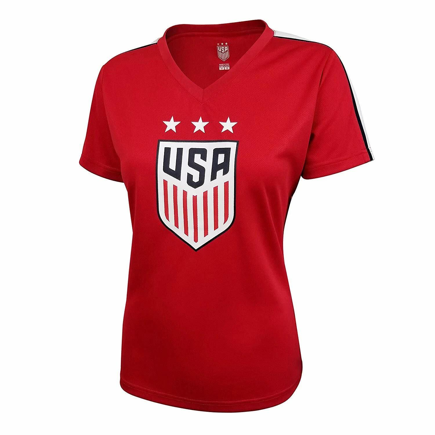 Icon Sports Group U.S.Soccer USWNT Women s Soccer Stadium Polymesh Tee - Large XL
