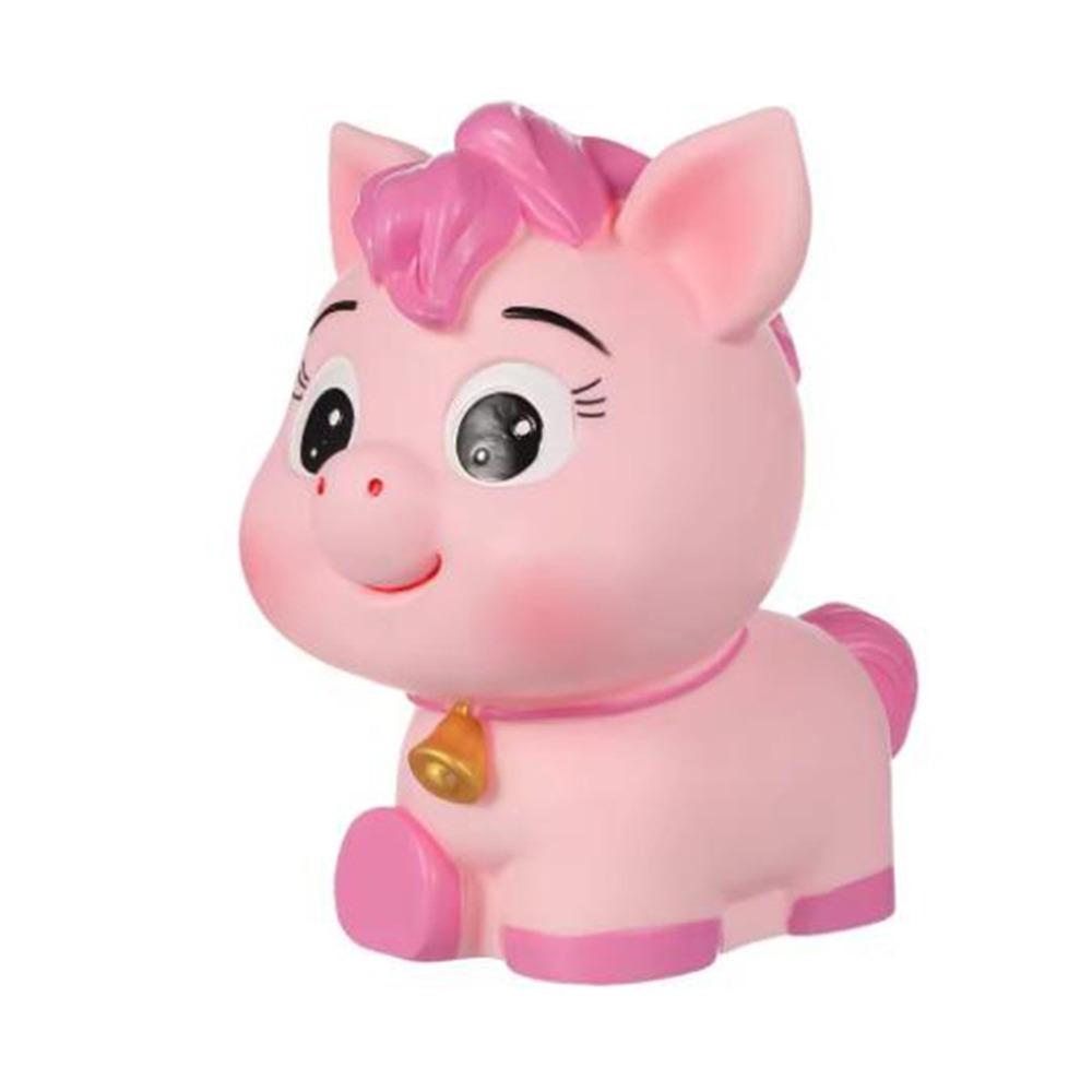 

Небьющаяся копилка в виде животного, милая коробка для монет, украшения в виде лошади, копилка-свинка, настольный декор розовый