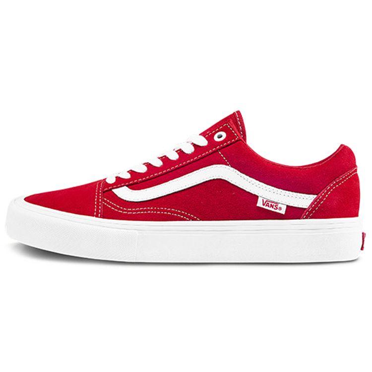 

Замшевые красно-белые кроссовки унисекс Vans Old Skool Pro Suede VN000ZD4AJL